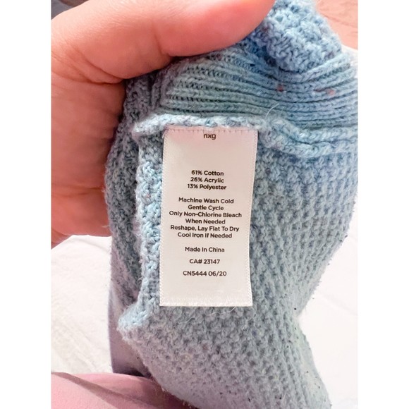 Plus Size Talbots Baby Blue Knit Sweater Blouse Size 2X - Picture 6 of 6